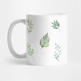 Simple Green Plant Drawing Mug